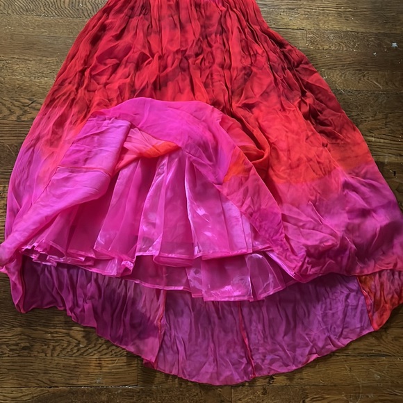 TRACY REESE Anthropologie Cascade Halter Dress Red Ombré - Picture 6 of 13